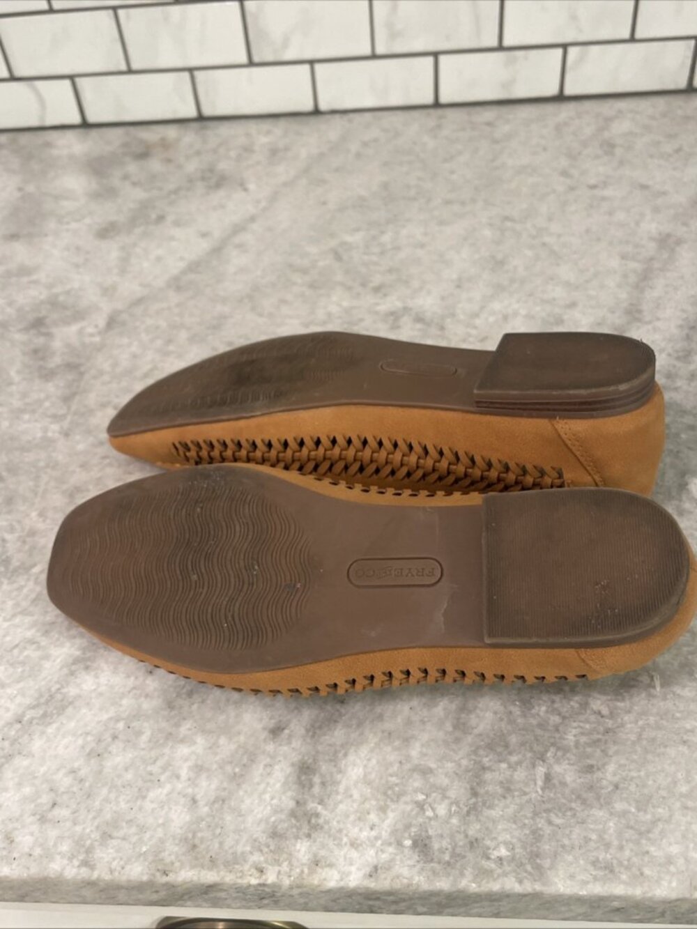 Frye & Co Florys Loafers Womens Size 10 Shoes Brown Cognac Leather Braided - Picture 8 of 9